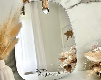 Pegatinas cristianas para espejos: la obra maestra de Dios en vinilo. Decoración para el hogar, el coche y el espejo. Pegatinas cristianas como regalo.