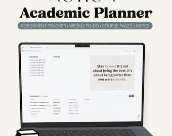 Academic Student Notion Planner Template