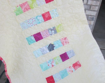 Mod Squares Baby Girl Quilt