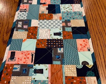 Contemporary Fresh Multi Color Quilted Table Runner