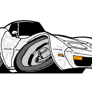 C3 Corvette Stingray Cartoon Vector (SVG)
