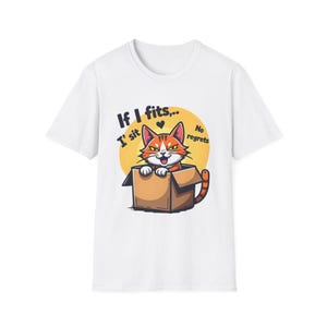 Speels katten-T-shirt, grappig kattenliefhebber-T-shirt, uniseks grafisch T-shirt, cadeau voor kattenbezitters, vrijetijdskleding voor dierenliefhebbers, shirt humor