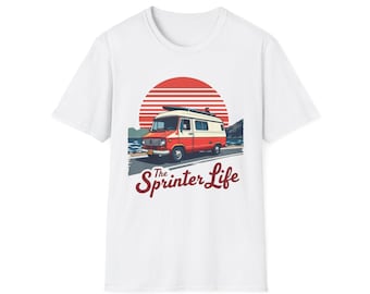 Camiseta de aventura de camping en autocaravana: Camiseta unisex The Sprinter Life