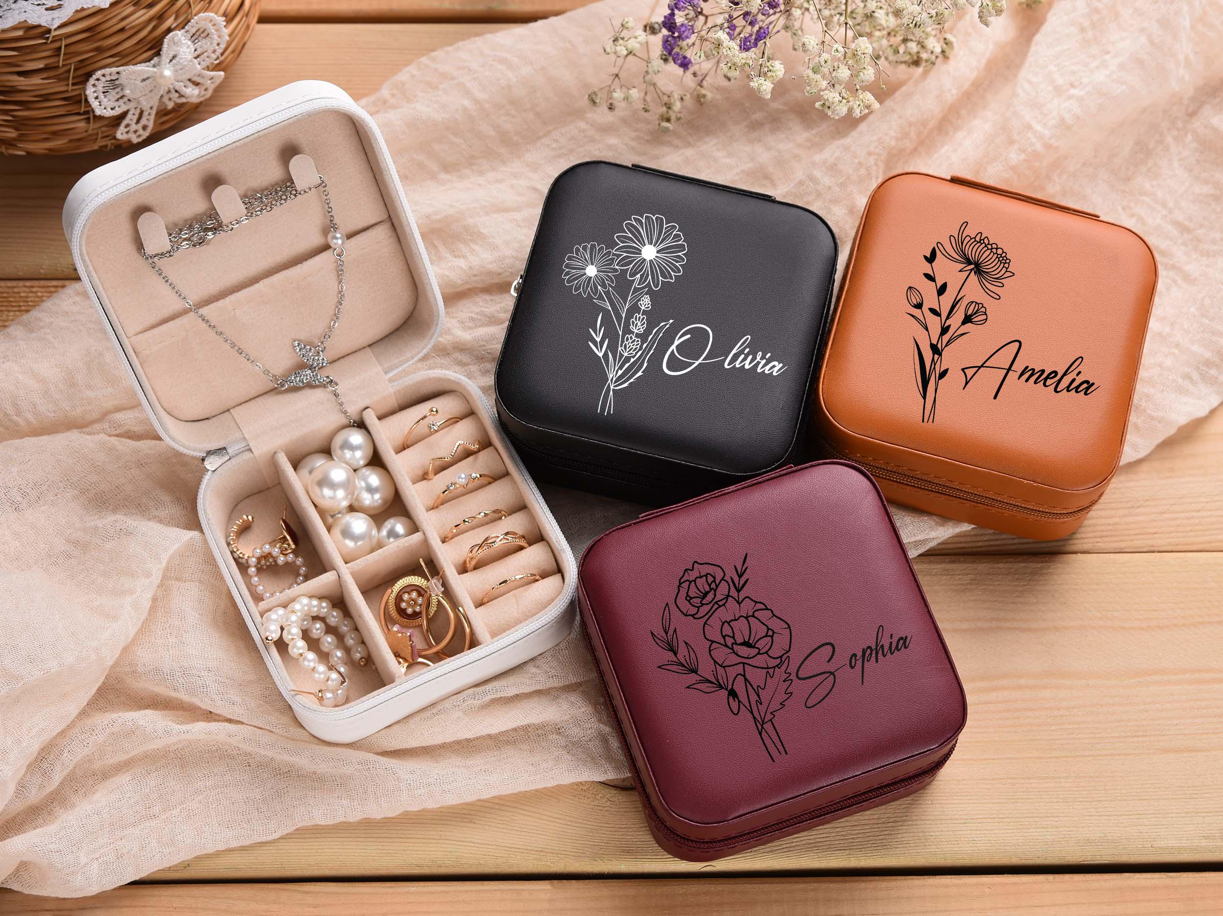 Vintage leather jewelry box - Etsy 日本