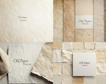 30 Old Vintage Paper Textures, digital paper pack with vintage paper backgrounds instant download for commercial use