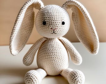 Schema coniglietto all'uncinetto facile, schema coniglietto amigurumi, coniglietto di peluche all'uncinetto, coniglietto amigurumi, coniglietto all'uncinetto, peluche coniglietto fai da te