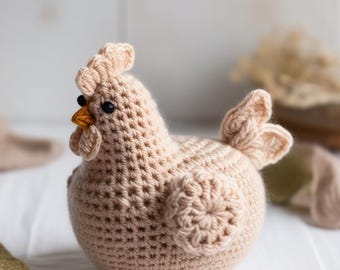 Adorable Amigurumi chicken Crochet Toy Pattern, easy and Cute Chicken Plush Pattern, Farm Animal Crochet Pattern, Hen Pattern