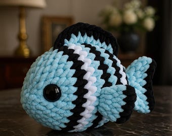 easy fish crochet pattern, Amigurumi fish, Crochet sea animal, DIY fish plush, Ocean No Sew Crochet Pattern, Crochet Pattern
