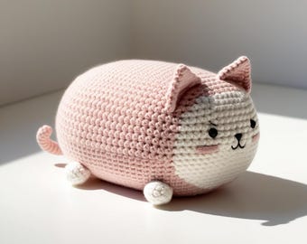 easy cat crochet pattern, Crochet cat pattern, Chubby cat crochet, Crochet pattern, Amigurumi pattern, Cute Crochet