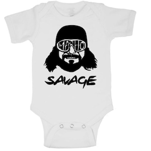 Macho Man Randy Savage Wrestling Childrens Bodysuit Newborn - 24 Months Wrestler Fan