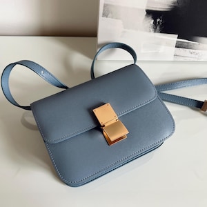 Sac à bandoulière en cuir véritable turquoise, sac à bandoulière de tous les jours, sac cartable pour femme, sac à bandoulière en cuir véritable