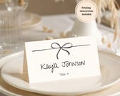 Wedding Place Cards: Editable Minimalist Wedding Table Decor (Printable Template)
