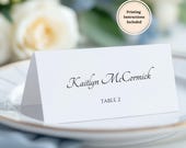 Wedding Place Cards: Editable Minimalist Wedding Table Decor (Printable Template)