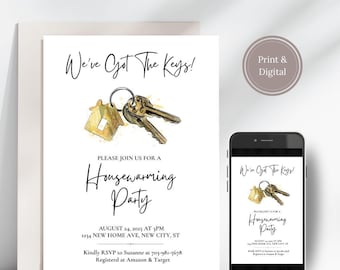 Housewarming Party Invitation: Editable New Home Invite (Digital Invitation Template) 4x6, 5x7
