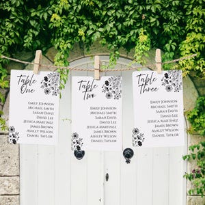 Seating Chart Cards Wedding Table Number Place Seating Cards Seating Chart Wedding Place Cards Printable Seating Wedding Stationary