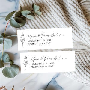 Wedding Guest Address Labels: Elegant Wildflower Design Wedding Must Haves (Digital Download)