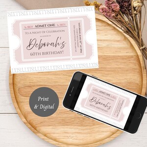 60th Birthday Invitation Women 60th Birthday Invite 60th Birthday Invitations Party Invitation Sixty Invitation 60th Birthday Party Invite