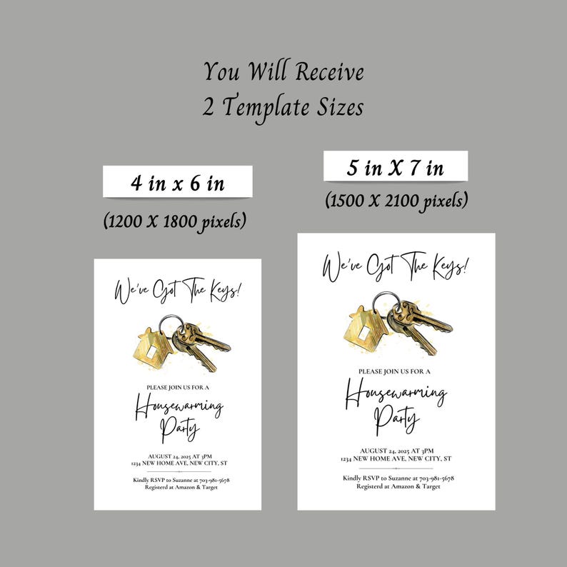 Housewarming Party Invitation: Editable New Home Invite (Digital Invitation Template) 4x6, 5x7 image 3