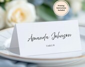 Wedding Place Cards: Editable Minimalist Wedding Table Decor (Printable Template)