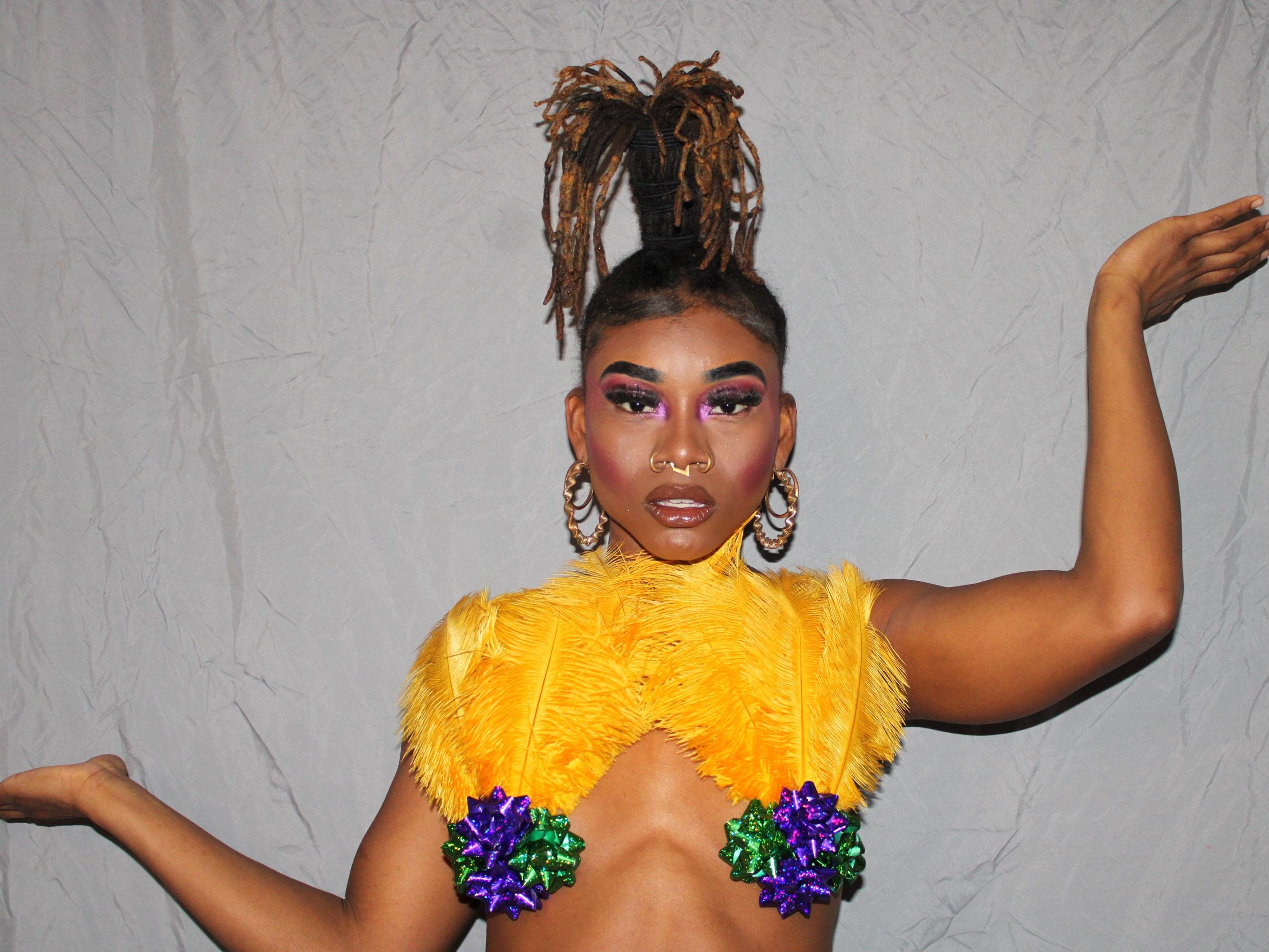Mardi Gras Feather Present Pasties | Unique, Fun Nipple Pasties for