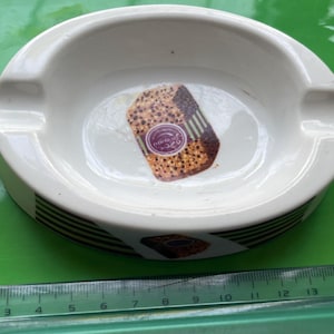 Vintage Chocolate Bar Ashtray: German Advertising Ceramic Ashtray
