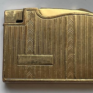 Vintage Rare Golden-toned Elgin American Vintage Lighter Gas Lighter 1950s Patent Made in USA