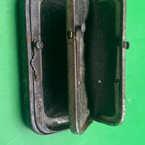 Seltene Antike Zar Russisches Reich Ära Leder Brieftasche, Gold, Silber, Papiergeld