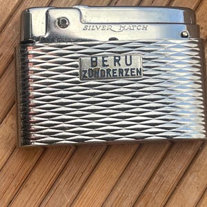 Vintage French Gas Lighter: Silver Match, 1960s Collectible