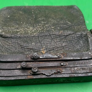 Seltene Antike Zar Russisches Reich Ära Leder Brieftasche, Gold, Silber, Papiergeld
