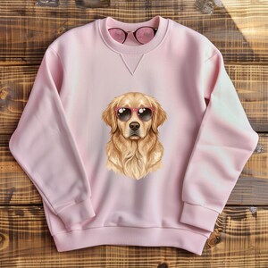 Custom Dog Portrait Sweatshirt – Personalized Gildan 18000 Hoodie with Pet Name – Cute Dog Mom Gift – Hand-Drawn Cartoon Style