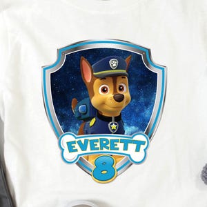 Patrol Birthday Boy/Girl Shirt, Patrol Birthday Family Shirt, Personalized Birthday Shirt, Custom Patrol Shirt, Birthday Party Shirt.
