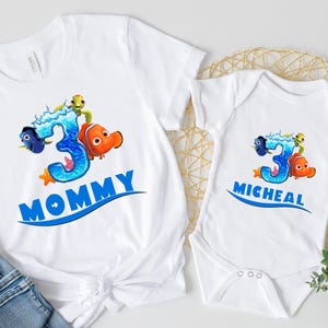 Finding Nemo Shirt, Boys Birthday Shirt, Baby&#39;s Birthday Shirt, Birthday Party Shirt, Kids Birthday Shirt, Personalized Birthday Shirt