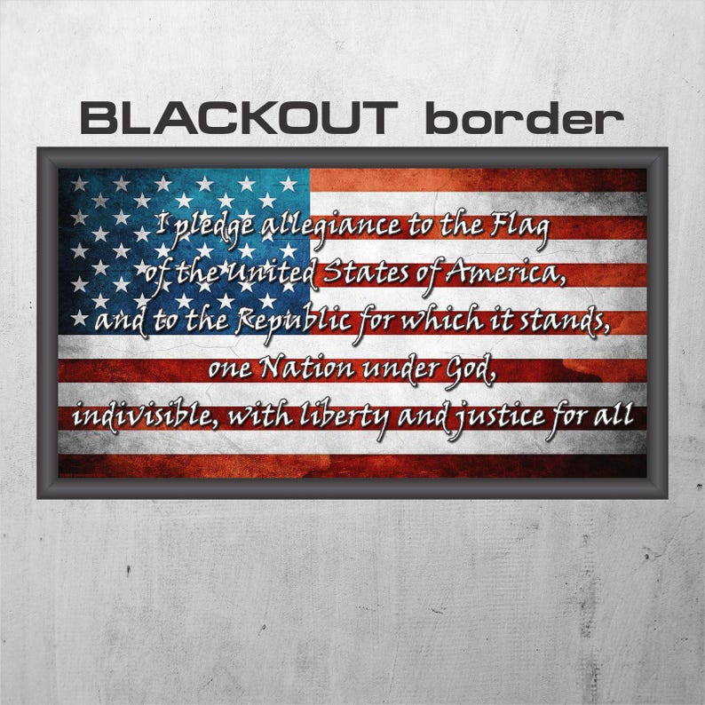 Pledge of Allegiance American Flag Wall Banner With Your Choice of ...
