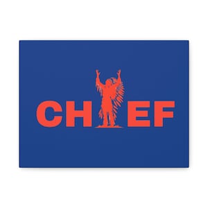 Canvas Art, University of Illinois Chief Illiniwek Support, Illini Nation Symbol, Home Decor, Wall Art, Office Decor