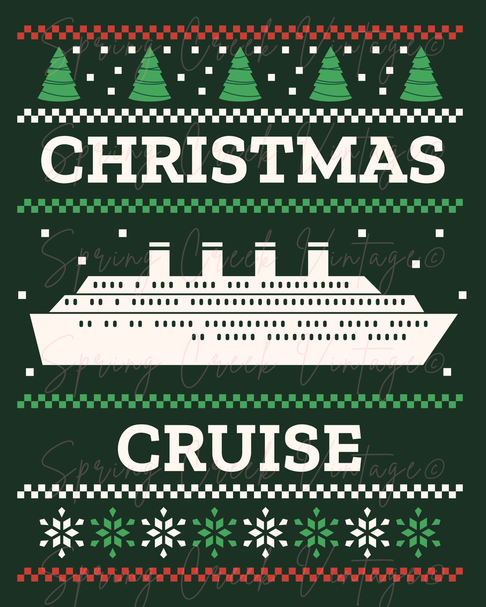 Merry Christmas Cruise 2023 Trip Cruising Funny Holiday Ship Retro Vintage SVG Cut File PNG PDF