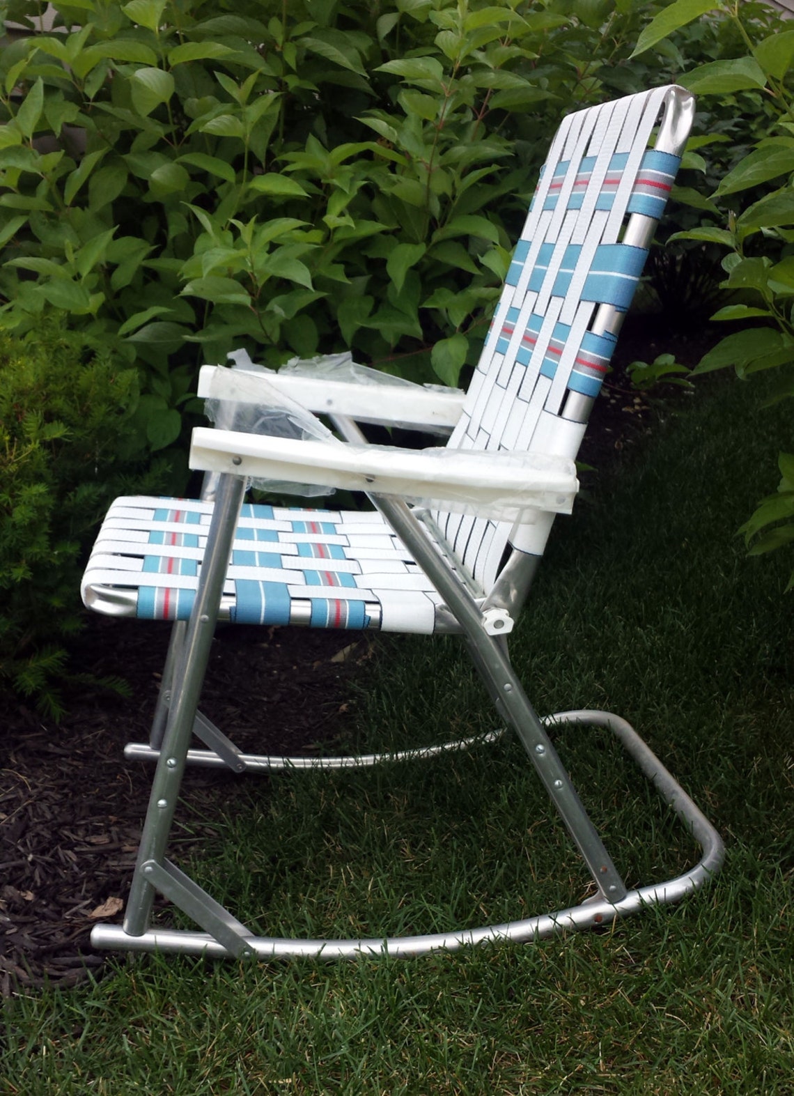 Vintage Aluminum bed Rocking Lawn Chairs Folding Patio Etsy