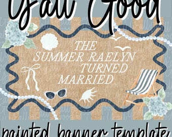 DIY Party Banner Painting Template | Editable Canva Outline (Digital Download)