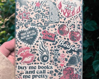Cherry Bomb Leopard Kindle Insert, Spicy Booktok Reader Aesthetic For Clear Case