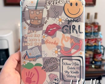 Checkered Kindle Inserts, Booktok, Kindle Accessories