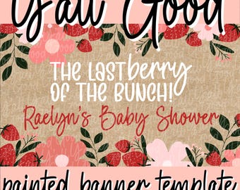 DIY Party Banner Template | Editable Canva Outline (Digital Download)