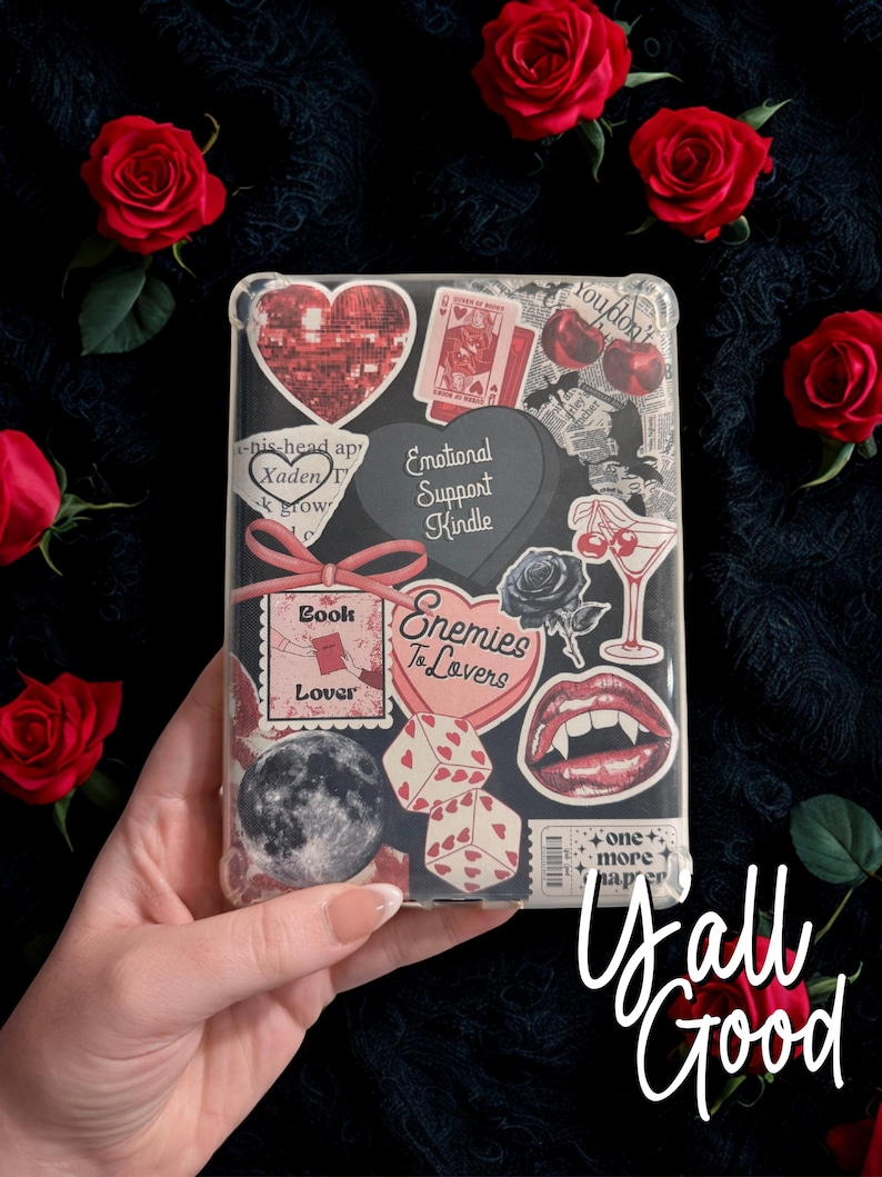 Enemies to Lovers Kindle Insert | Dark Romance Booktok Decor | Emotional Support Kindle | Spicy Romance Book Lover Gift image 1