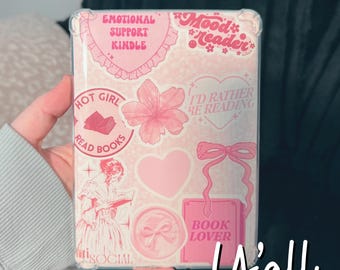 Girly Kindle Insert, Pink, Book Lover