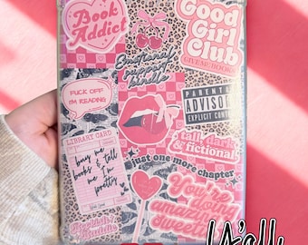 Good Girl Spicy Cherry Book Club Kindle Insert, Book Addict, Pink Booktok Aesthetic Insert