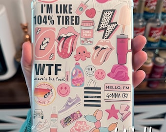 Retro Pink Kindle Inserts, Kindle Accessories