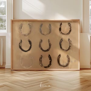 Horseshoes Print Western Wall Art  Southwestern Print Lucky You Art Modern Country Poster Western Style Bedroom Art Digital Download