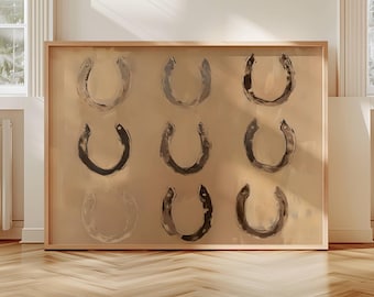 Horseshoes Print Western Wall Art  Southwestern Print Lucky You Art Modern Country Poster Western Style Bedroom Art Digital Download