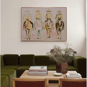 Cowboy Horse Art Print: Western Style Decor Minimalist Art (Digital Download) image 6