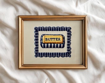 Butter art print Kitchen Art Print pastry art print Kitchen Still Life Artprint retro poster kitchen (Digital Download)
