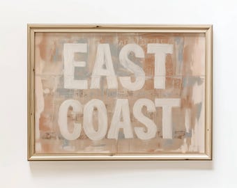 East Coast Wall Art Print | Coastal Poster | Nautical Decor | Digital Download