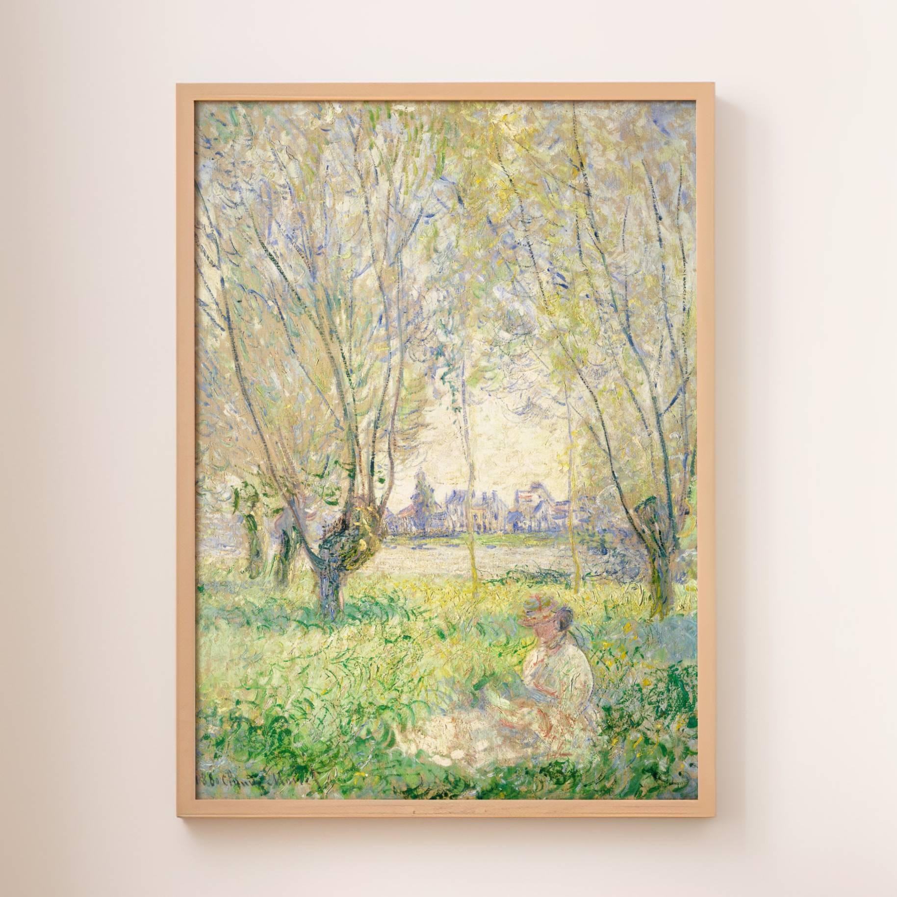 Garden Wall Art Monet Inspired Printable Poster Digital Download Floral Impressionist Home Decor Nature Print Cottagecore Wall Art